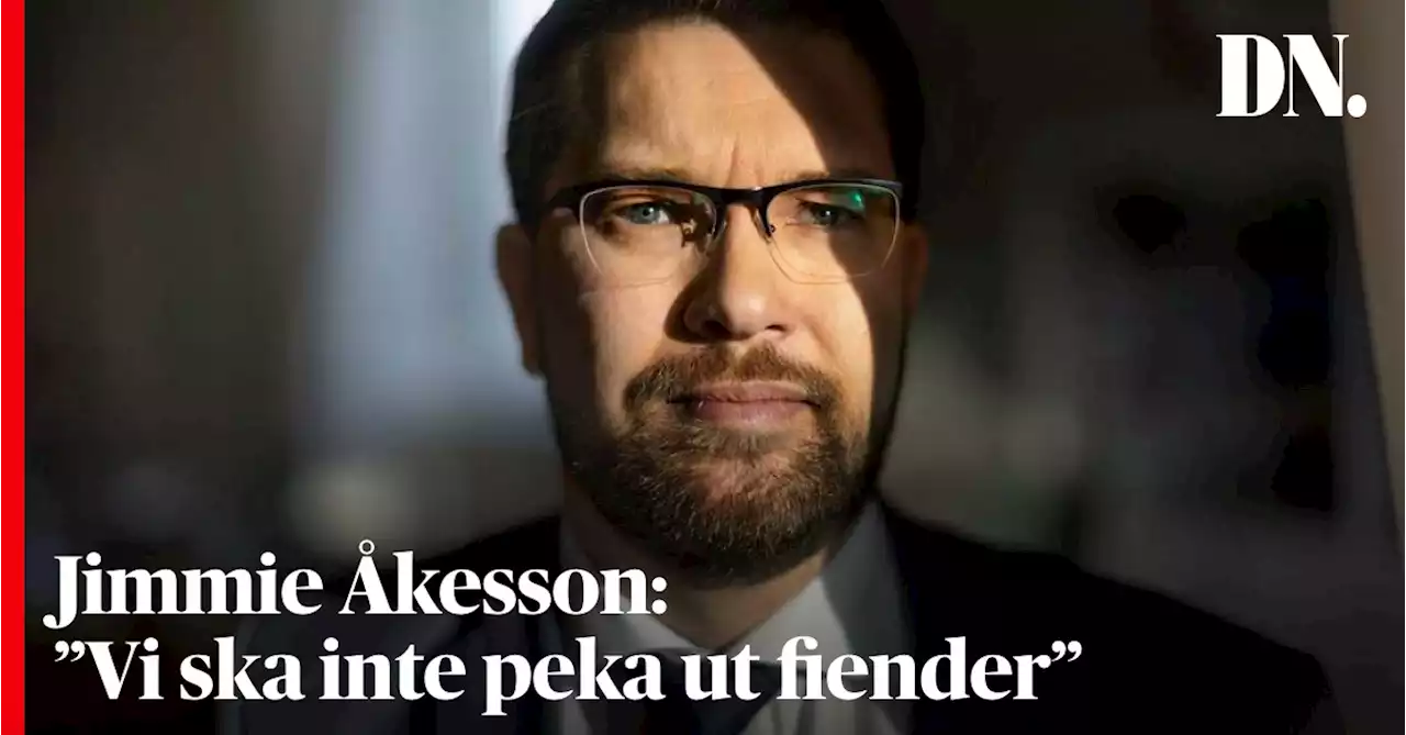 Jimmie Åkesson: ”Vi ska inte peka ut fiender”