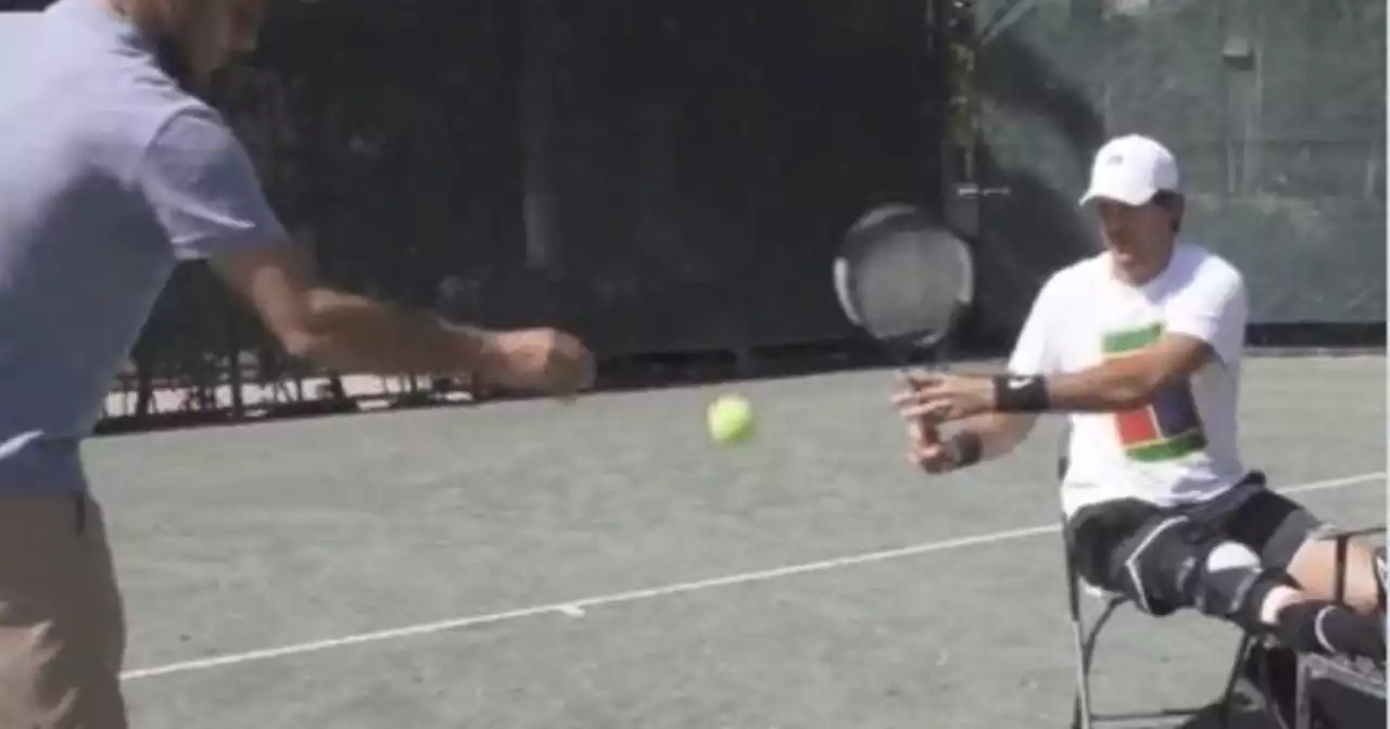 La imagen de la serie de Delpo que impresiona: un entrenamiento en silla de ruedas