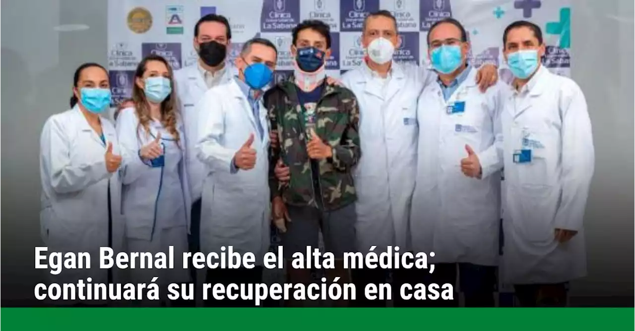 Egan Bernal recibe el alta médica; continuará su recuperación en casa