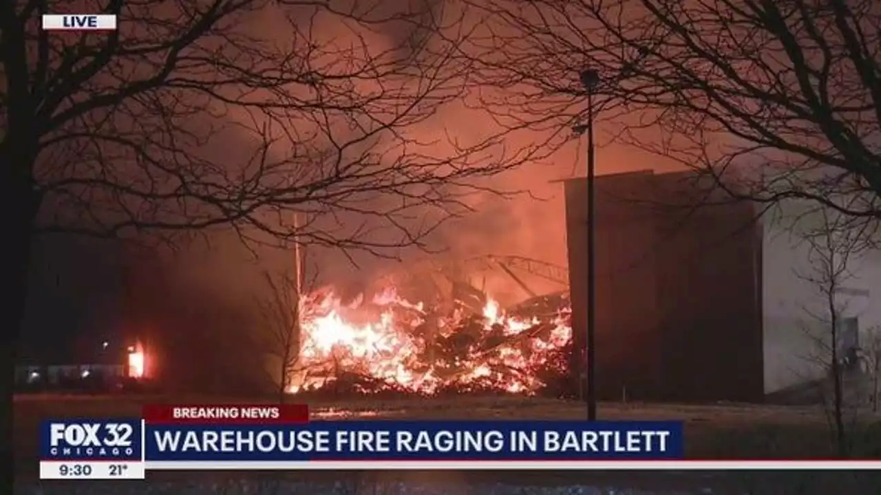 Bartlett warehouse fire: Crews 'Blown off their feet' when racks collapsed