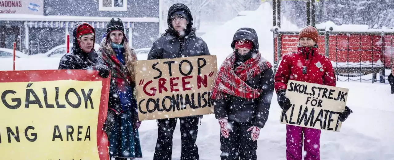 Greta Thunberg con gli indigeni Sami contro la miniera di ferro in Lapponia