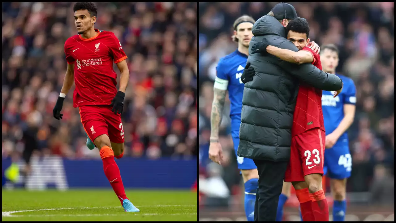 Luis Díaz debutó con asistencia en la victoria del Liverpool 3-1 ante el Cardiff City