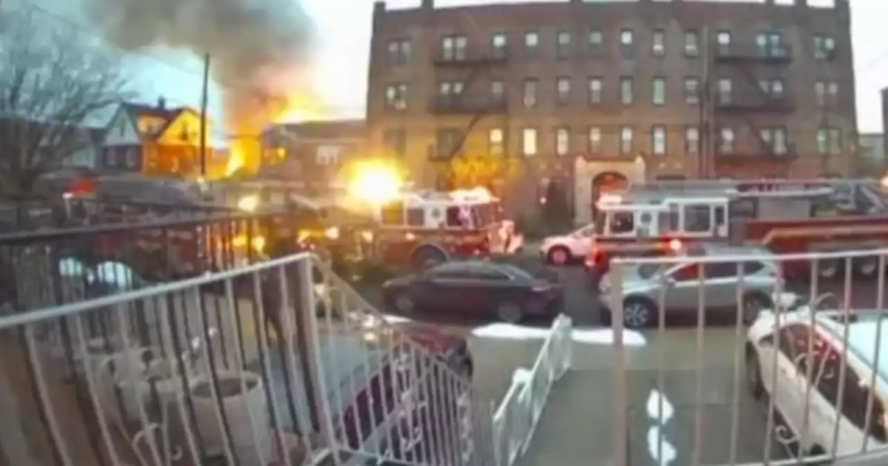 Watch: Video shows moment Brooklyn house exploded that destroyed 3 homes