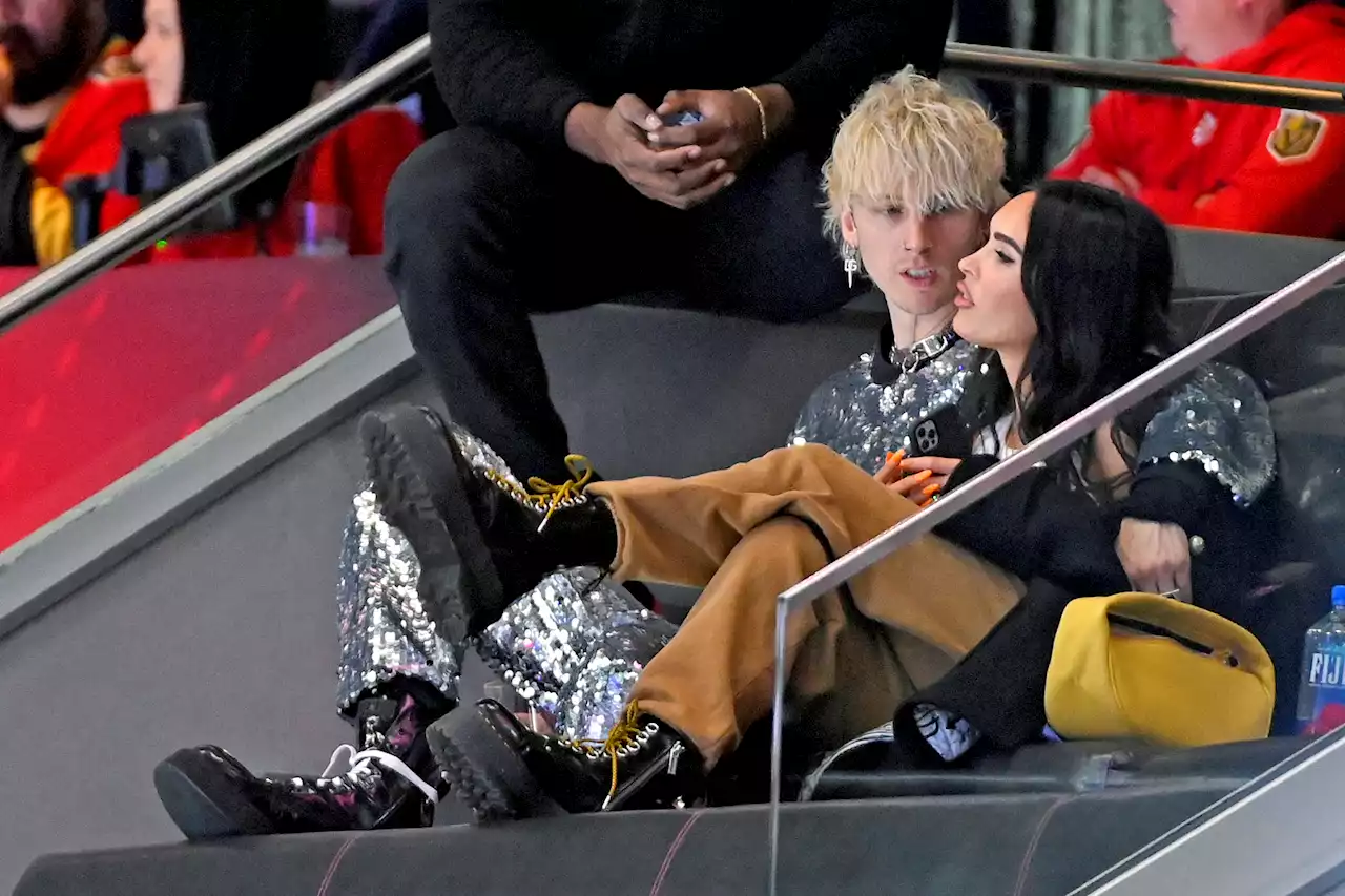 Machine Gun Kelly and Megan Fox cozy up at NHL All-Star Game