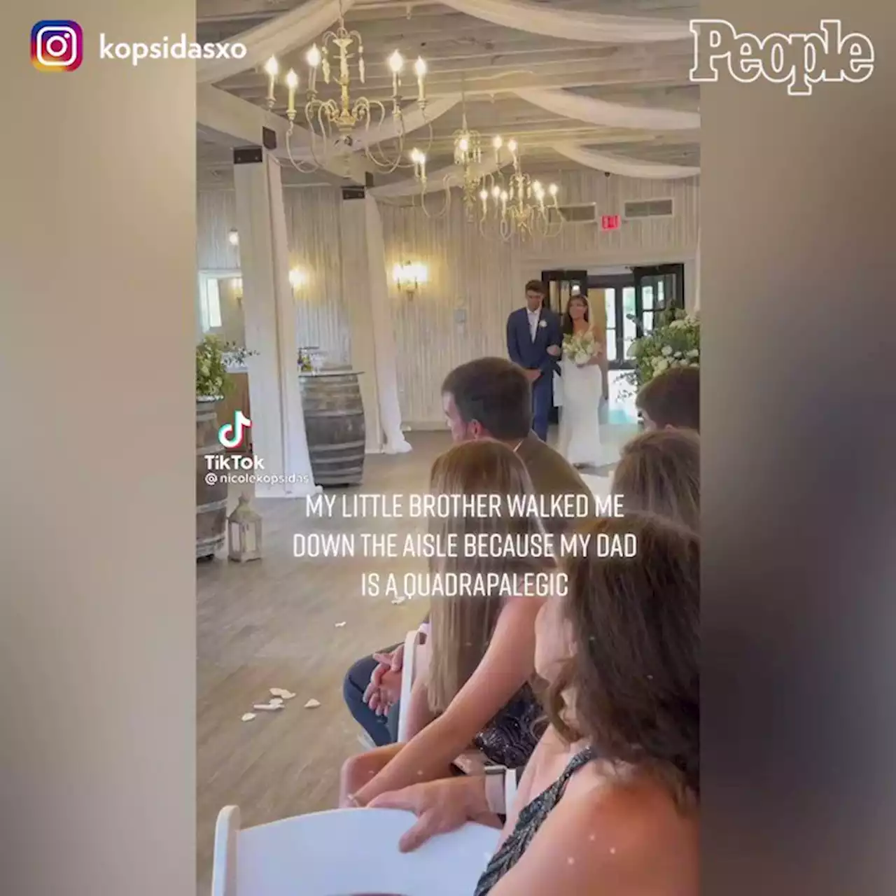 Brother Walks Sister Down the Aisle as Dad, a Quadriplegic, Cries Tears of Joy: 'Really Special'