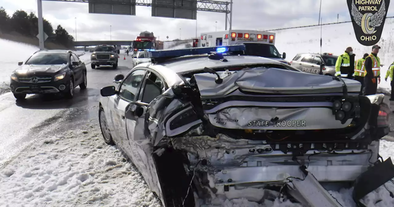 OSHP trooper released from hospital after cruiser struck on I-77