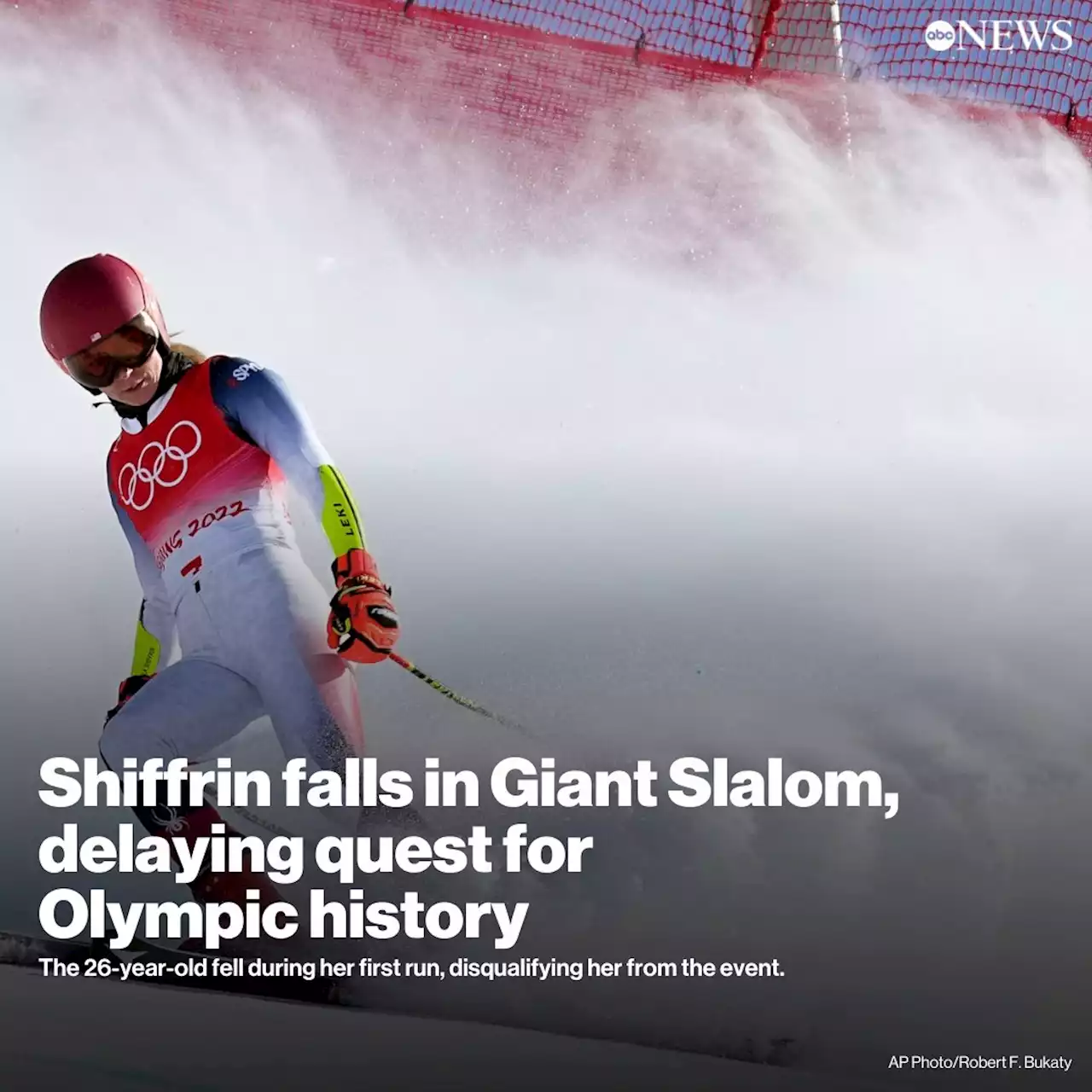 Shiffrin falls in Giant Slalom, delaying quest for Olympic history