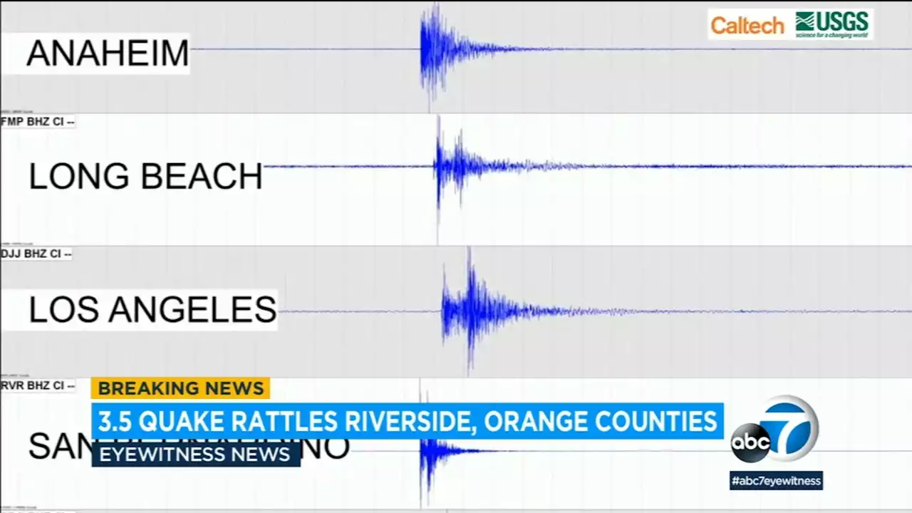 3.5 magnitude earthquake rattles areas in Riverside and Orange counties