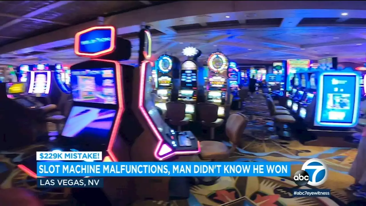 Tourist won $229,000 on a slot machine in Las Vegas, but wasn't informed due to malfunction