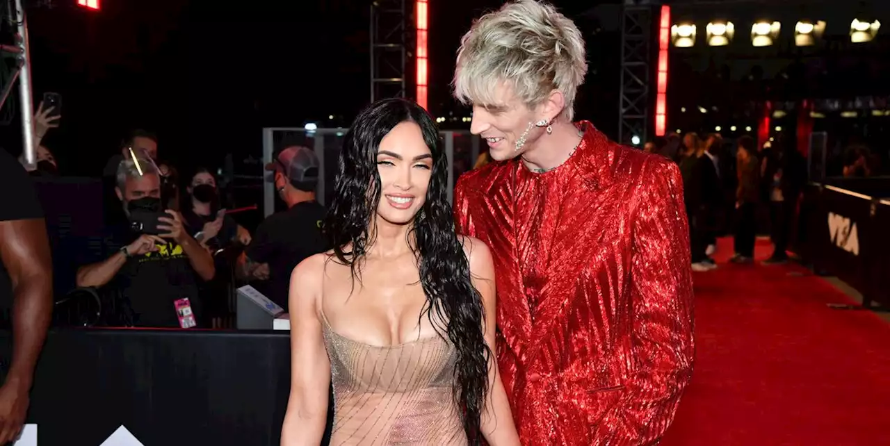 Megan Fox and Machine Gun Kelly Get Cozy at a Hockey Game in Vegas