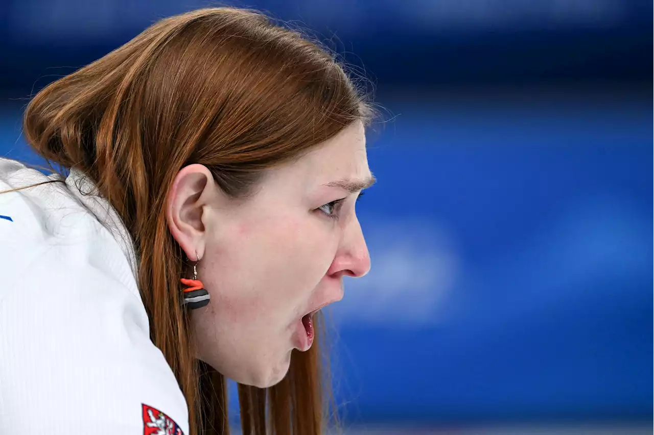 Czech Republic Curler Rocks Curling Stone Earrings During Competition