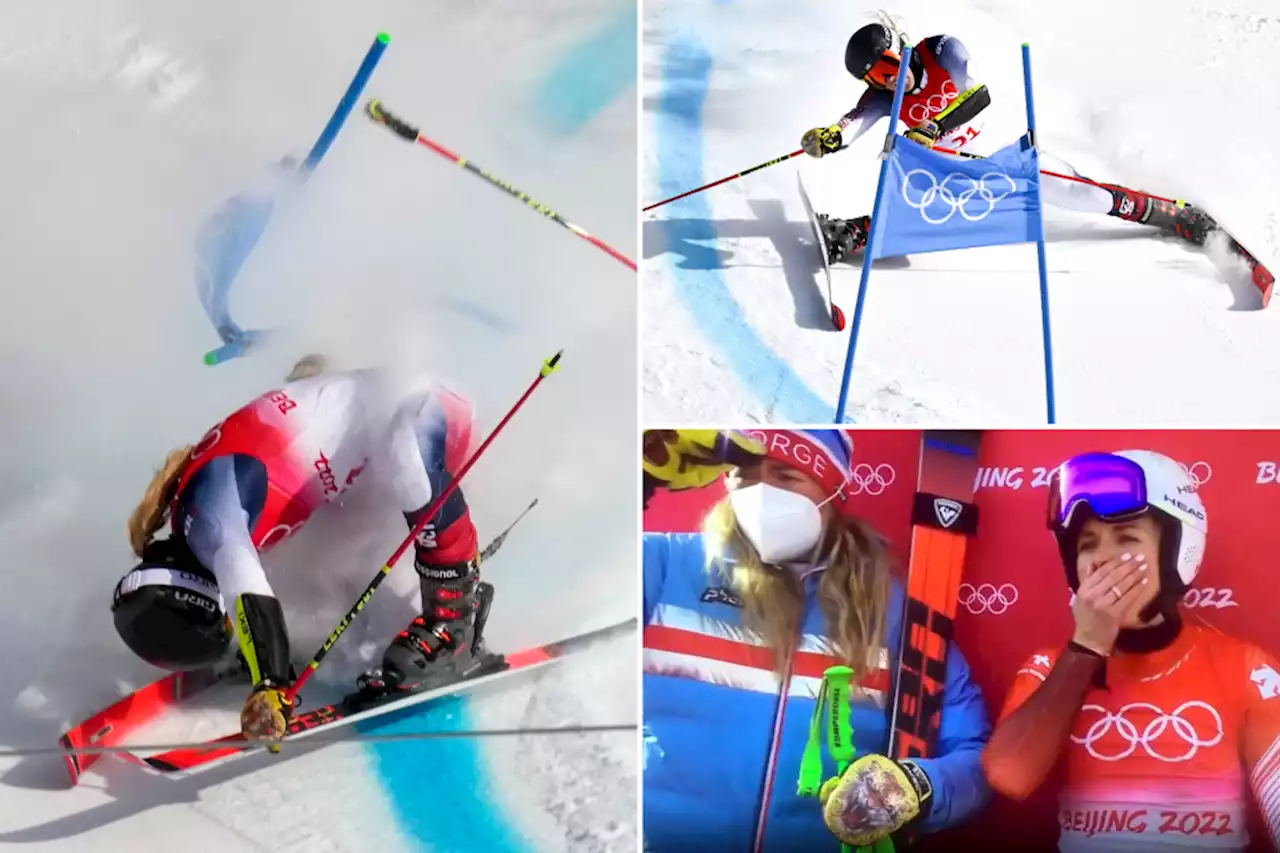 Nina O’Brien in horror ski crash at 2022 Olympics