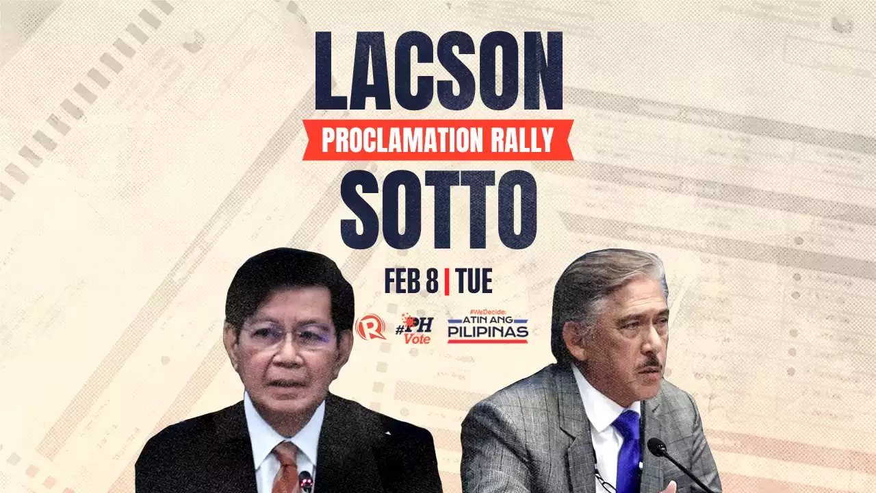 LIVE UPDATES: Ping Lacson-Tito Sotto proclamation rally