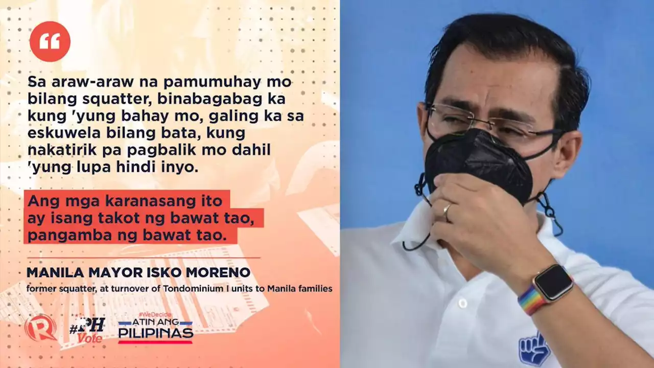 Isko Moreno cries at turnover of Tondo vertical housing to Manila families