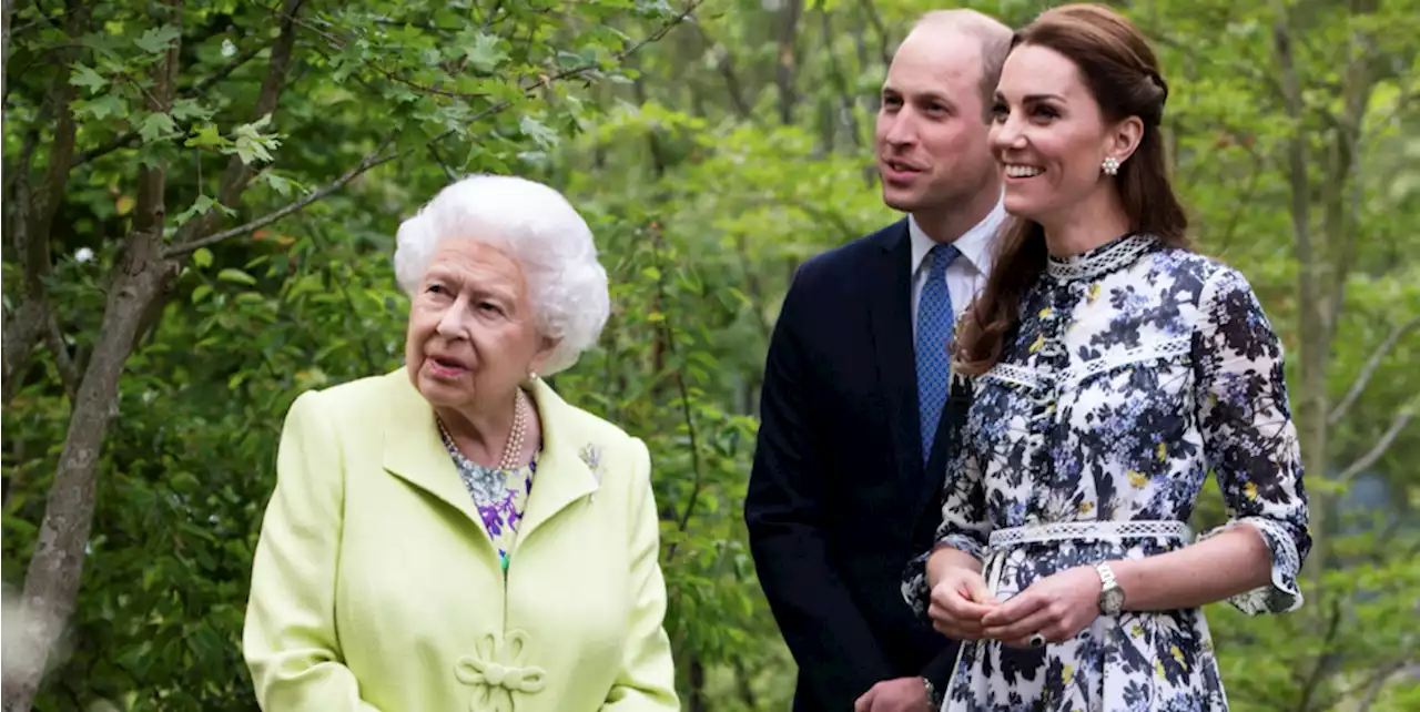 The Queen has a photo of Kate Middleton and Prince William's PDA on display at her home