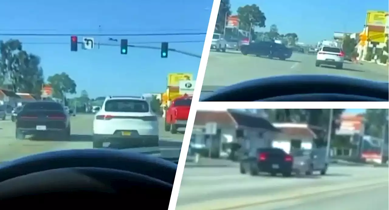 Challenged Dodge Driver Goes Street Racing, Ends Up In Nearby Parking Lot | Carscoops