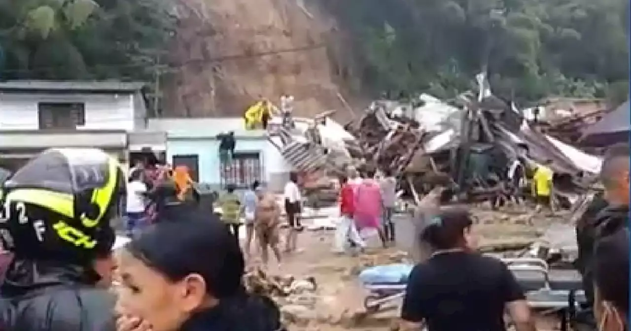 Dramáticas imágenes de tragedia por derrumbe entre Dosquebradas y Pereira