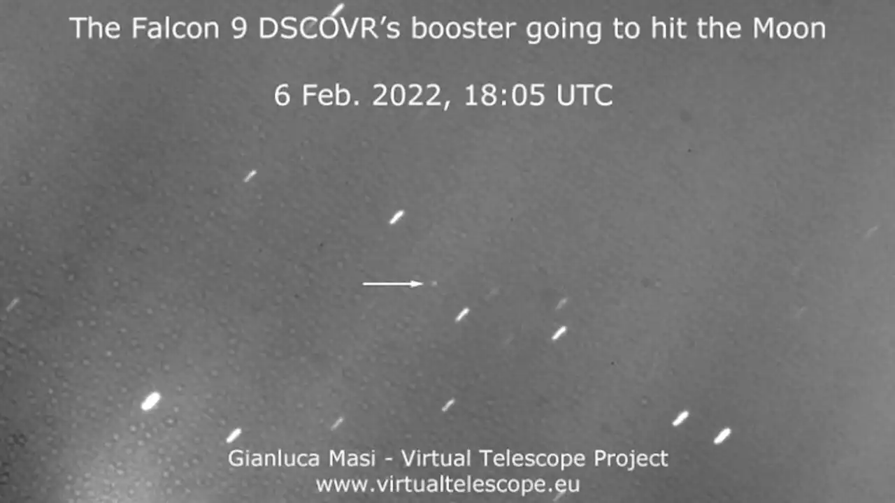 SpaceX rocket stage on a collision course with the moon captured in telescope images