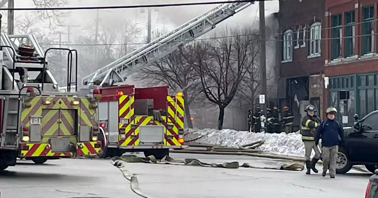 Firefighters respond to 2-story building fire on Cleveland's East Side