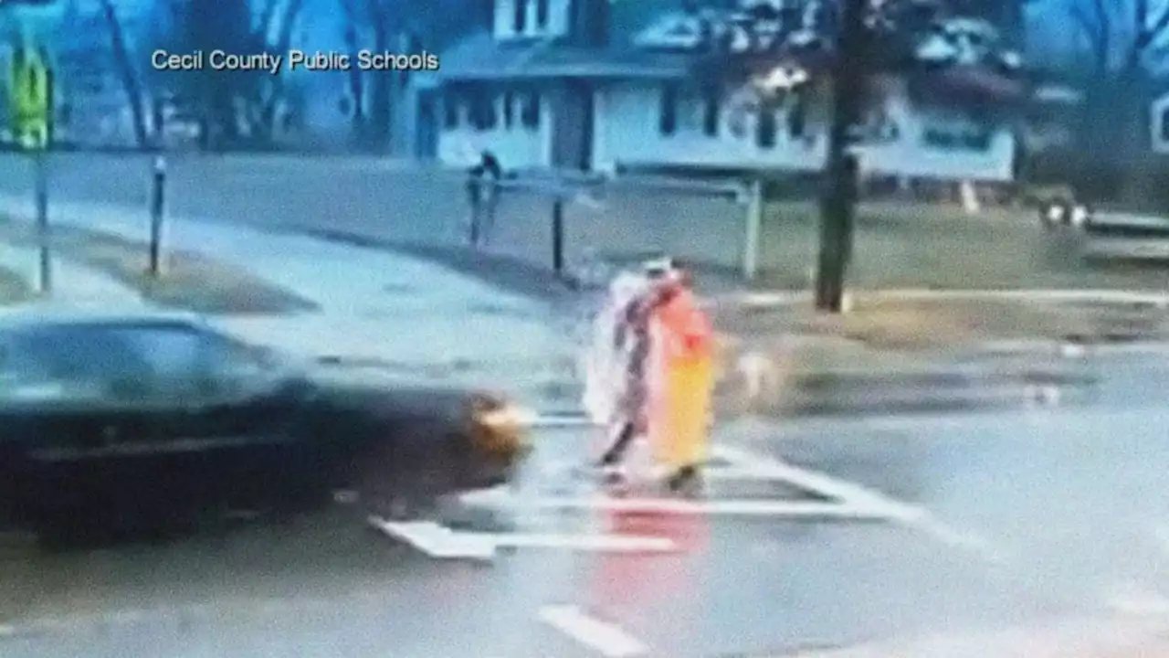 Community praises crossing guard who saved young girl from speeding car