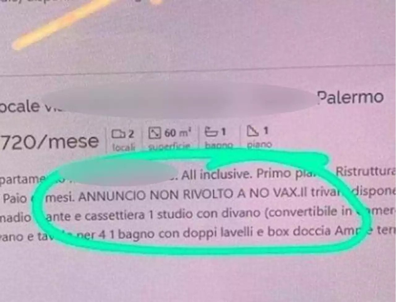 «Qui non si affitta ai no vax», proteste e risse social a Palermo