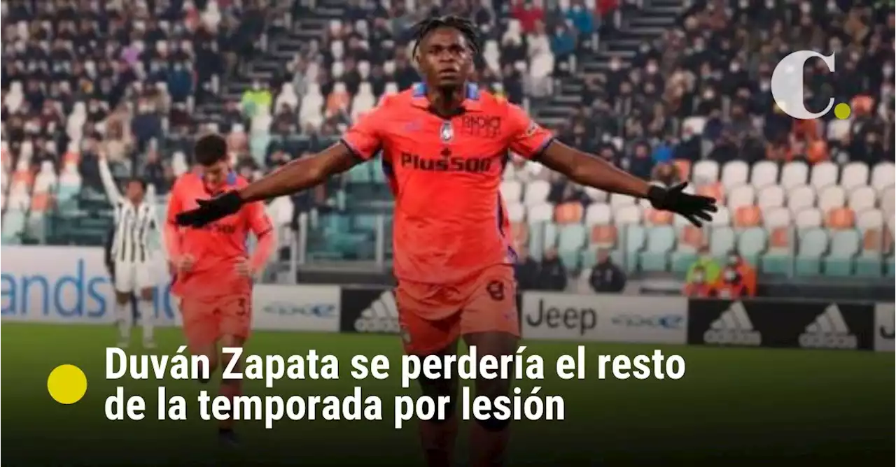 Duván Zapata se perdería el resto de la temporada por lesión