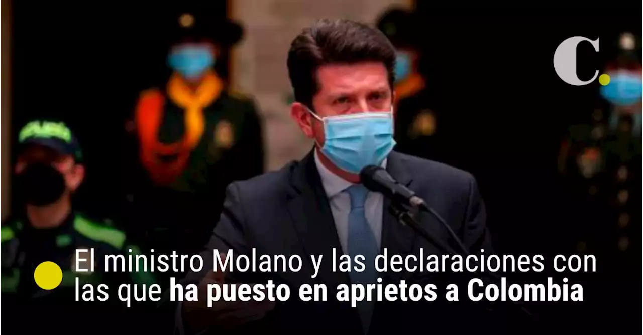 El ministro Molano y las declaraciones con las que ha puesto en aprietos a Colombia