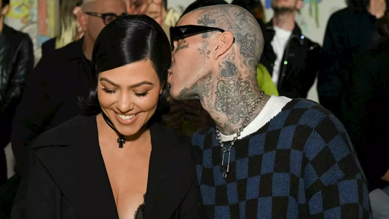 Kourtney Kardashian and Travis Barker Cheer on His Son at Fashion Show