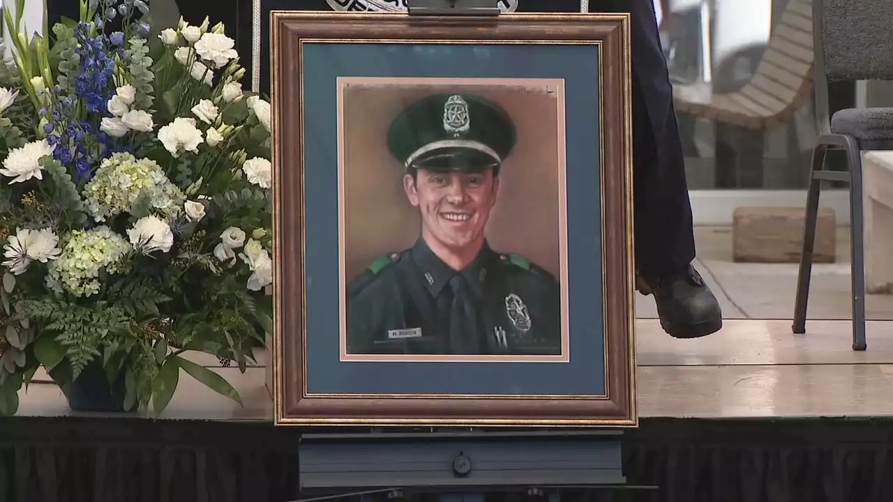 Portrait of fallen Dallas police officer unveiled