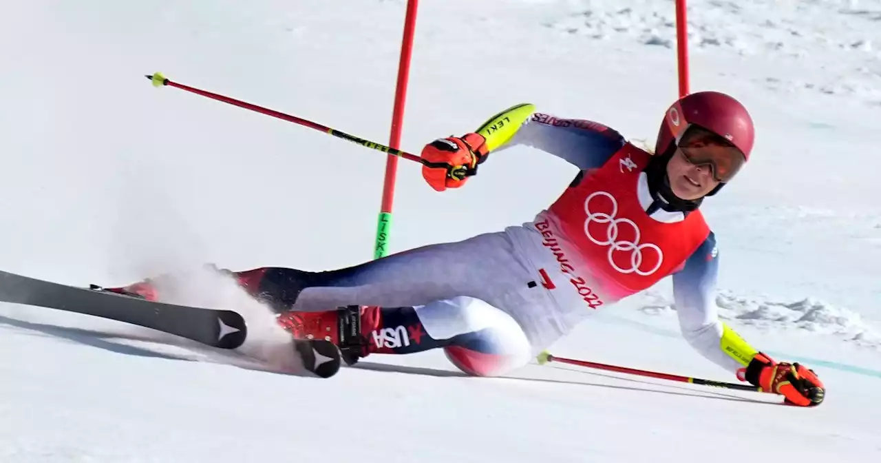 Team USA's Mikaela Shiffrin knocked out of slalom in 1st run