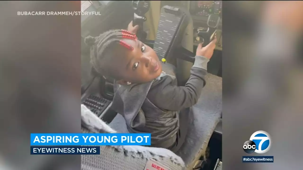 Aspiring young pilot gets joyride of her life as Delta captain lets her 'fly' to LAX