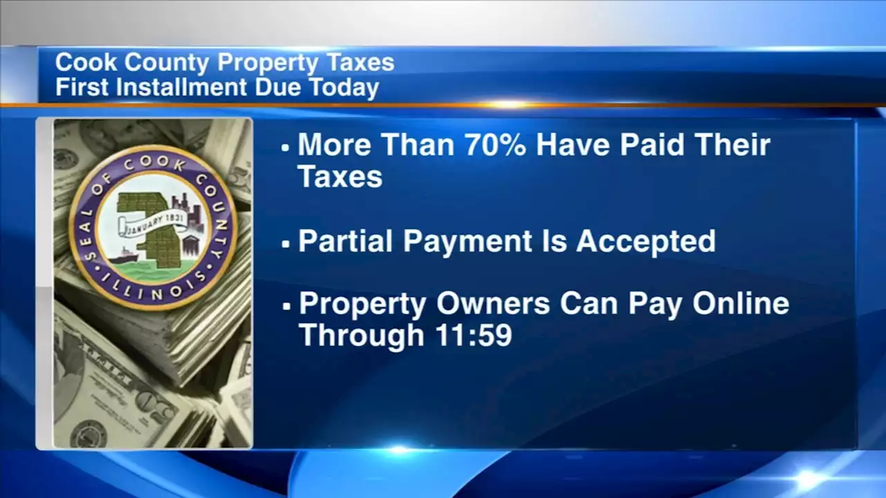 Cook County property tax payments due Tuesday