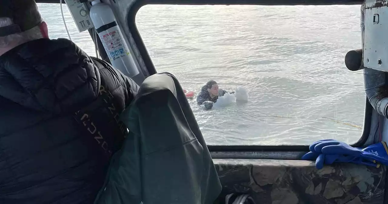 ‘My boyfriend is stuck on an iceberg’: Fishermen pluck man from frigid Cook Inlet waters