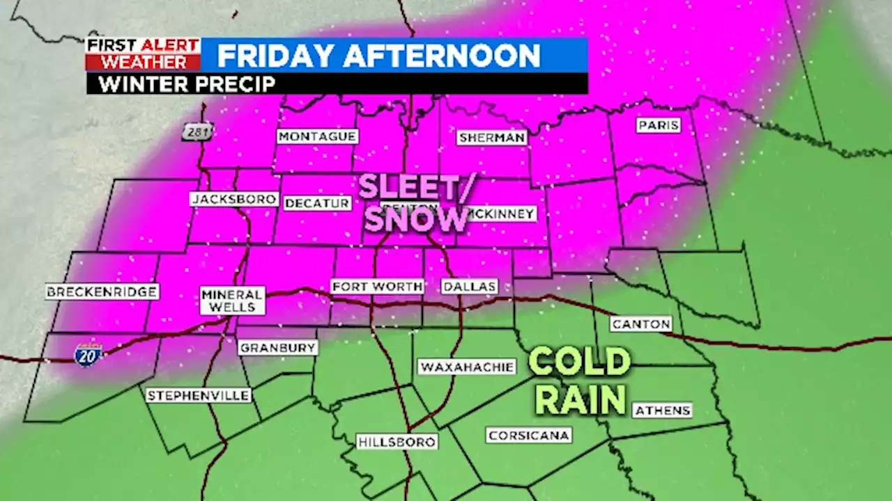 Arctic Front Arrives Overnight; Bringing North Texas A Cold, Windy Friday With Rain, Sleet, And Snow