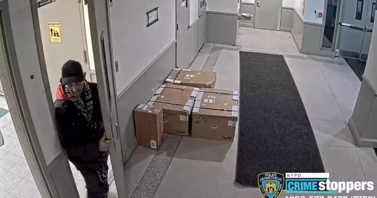 Caught on camera: Man steals over $1,500 in electronics from Bronx school