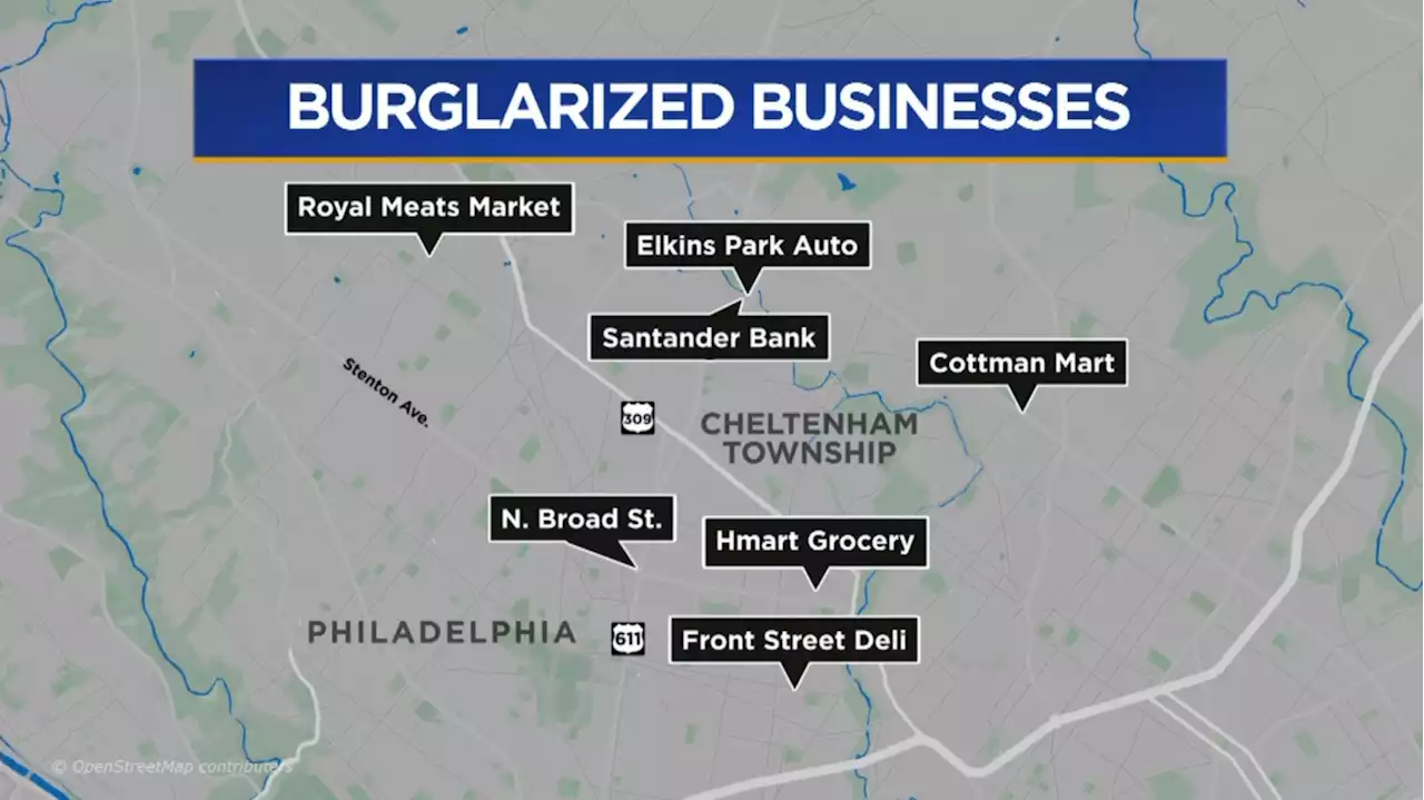 Police Searching For Group Of Burglars Potentially Targeting Asian-Owned Businesses In Philadelphia, Montgomery County