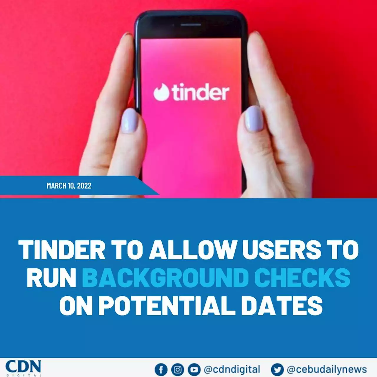 Tinder lets users run background checks before dates