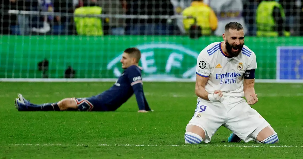 Real Madrid sacó chapa con un Benzema endiablado y dejó en el camino al PSG de Messi, Neymar y Mbappé