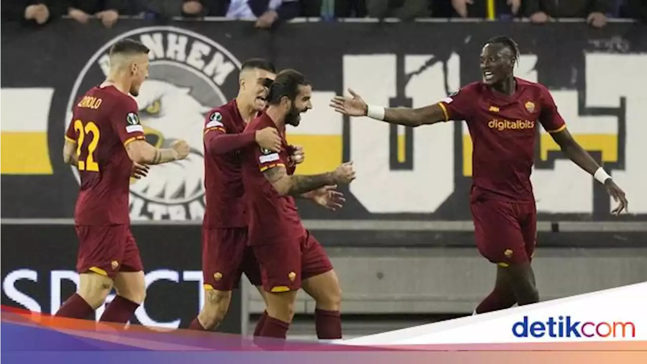 Europa Conference League: AS Roma Susah Payah Kalahkan Vitesse