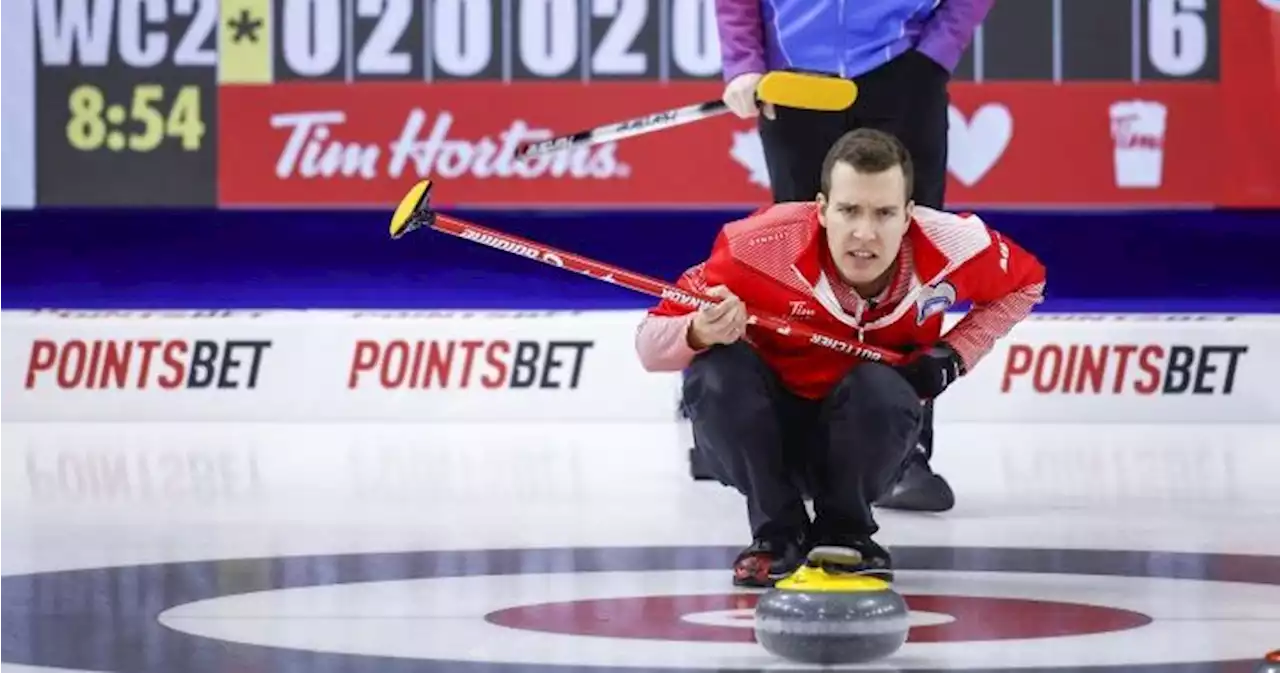 Unbeaten Bottcher beats Dunstone in extra end to secure playoff spot at Brier in Lethbridge | Globalnews.ca