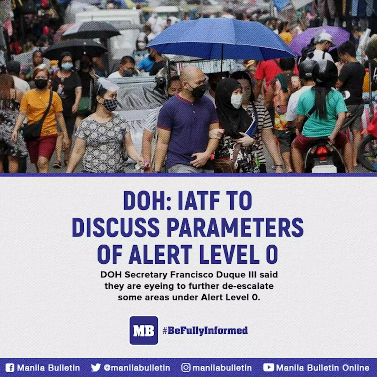 DOH: IATF to discuss parameters of Alert Level 0