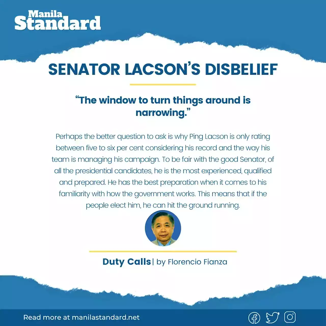 Senator Lacson’s disbelief