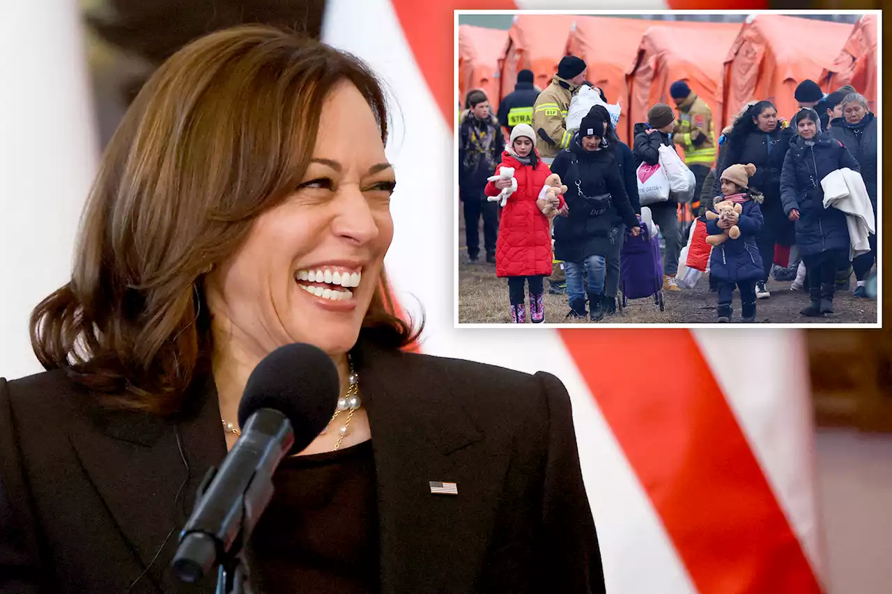 Harris slammed for laughing after question about Ukrainian refugees