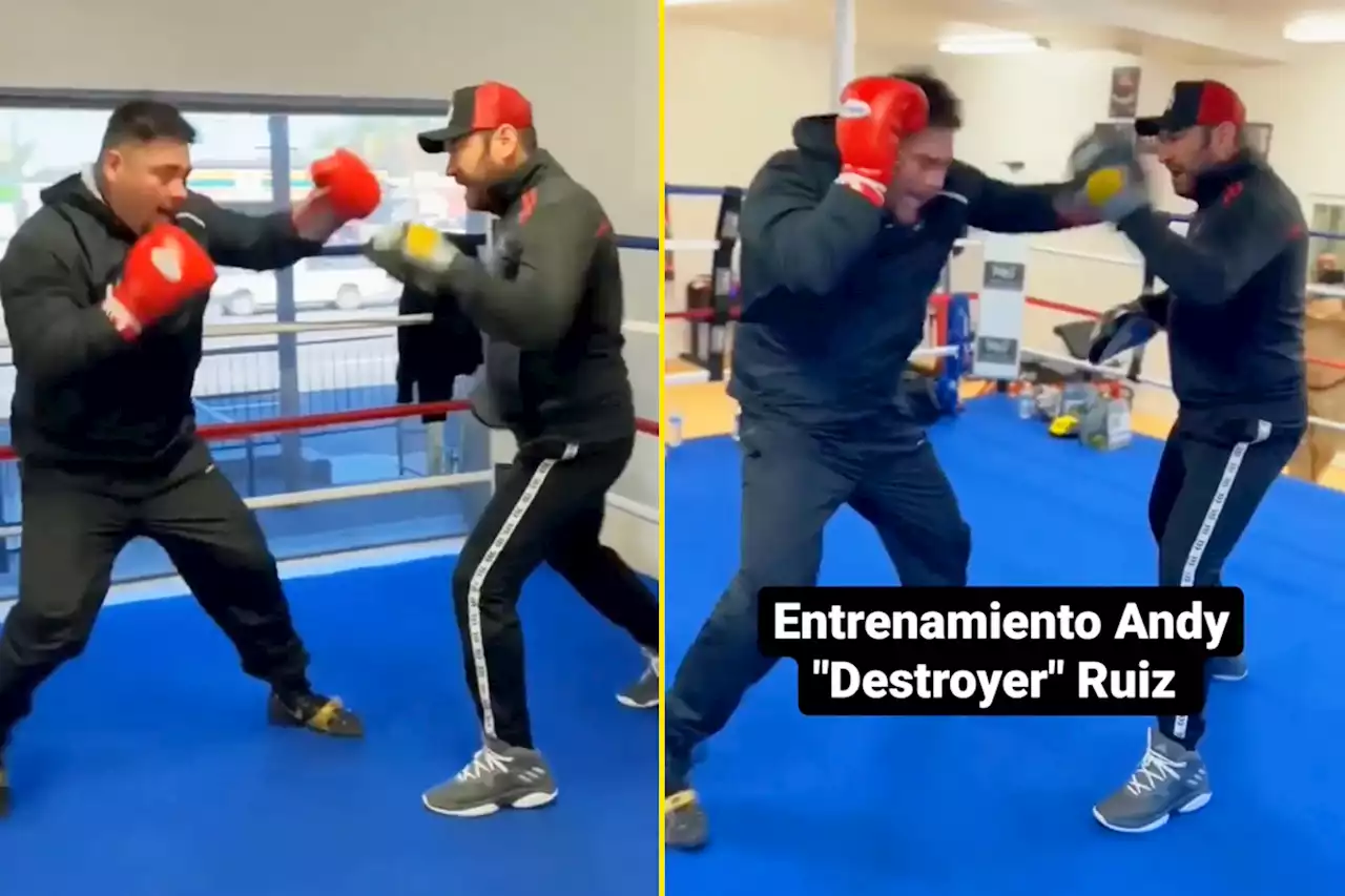 Andy Ruiz Jr shows off left hook that devastated Anthony Joshua as he returns to gym