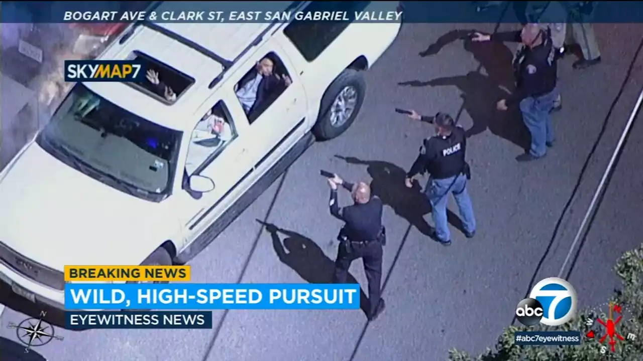 High-speed chase of suspected gang members ends in Baldwin Park after suspects crash