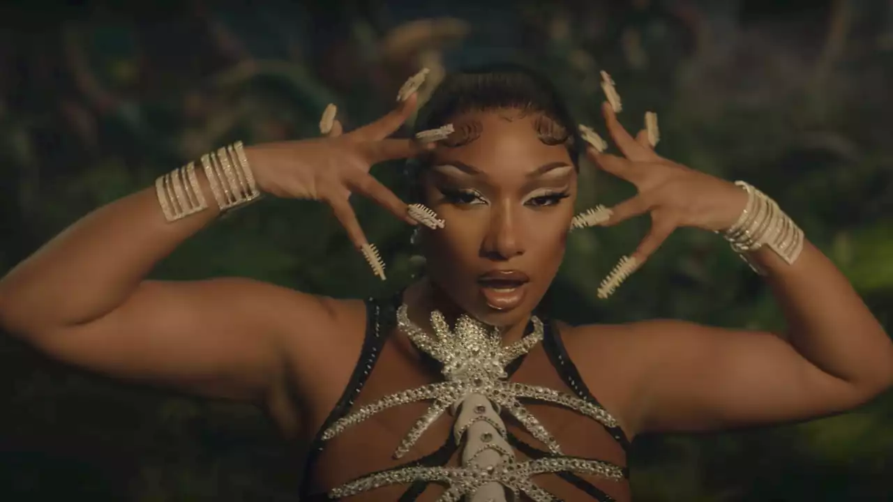 Megan Thee Stallion Has Skeleton Spines on Her Nails in Her New Music Video