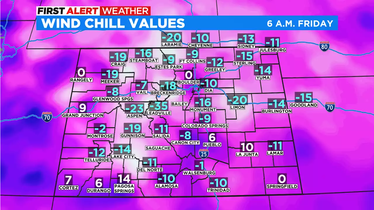 Most Of Colorado Waking Up To Wind Chill Readings Between -10 And -40 Degrees