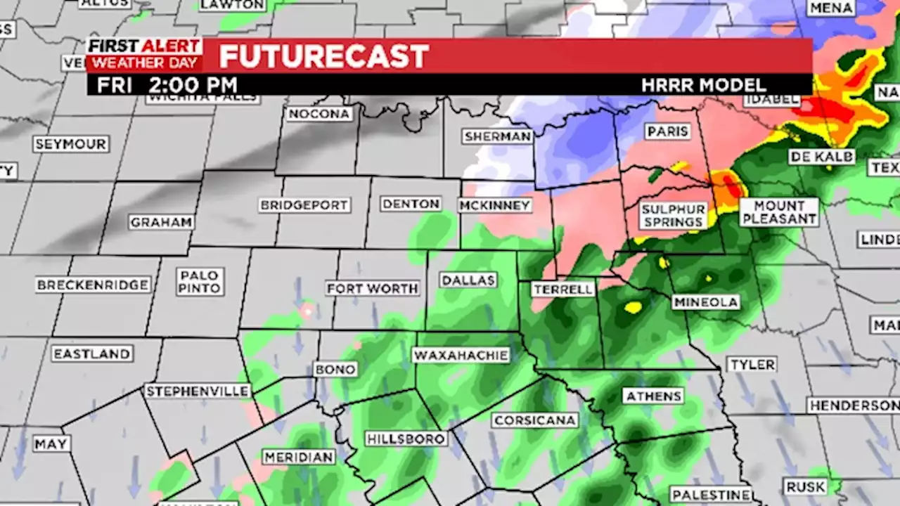 Chances For Afternoon Rain, Sleet And Snow Across North Texas