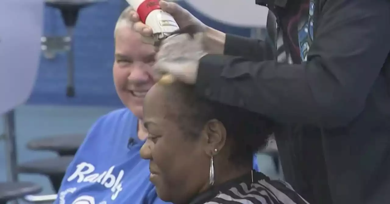 Carteret High School principal, teacher shave their heads, as students rally behind classmate battling cancer