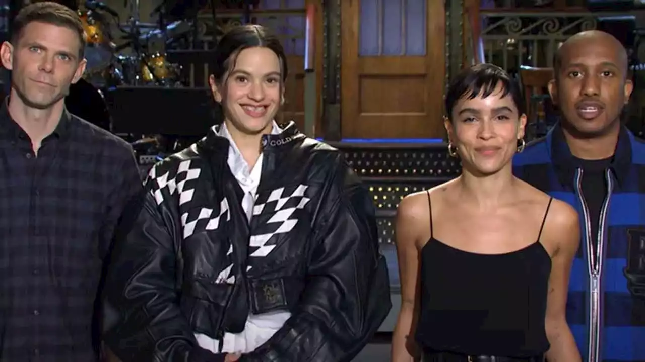 Zoë Kravitz, Rosalía Joke About Ditching a Double Date in 'SNL' Promo